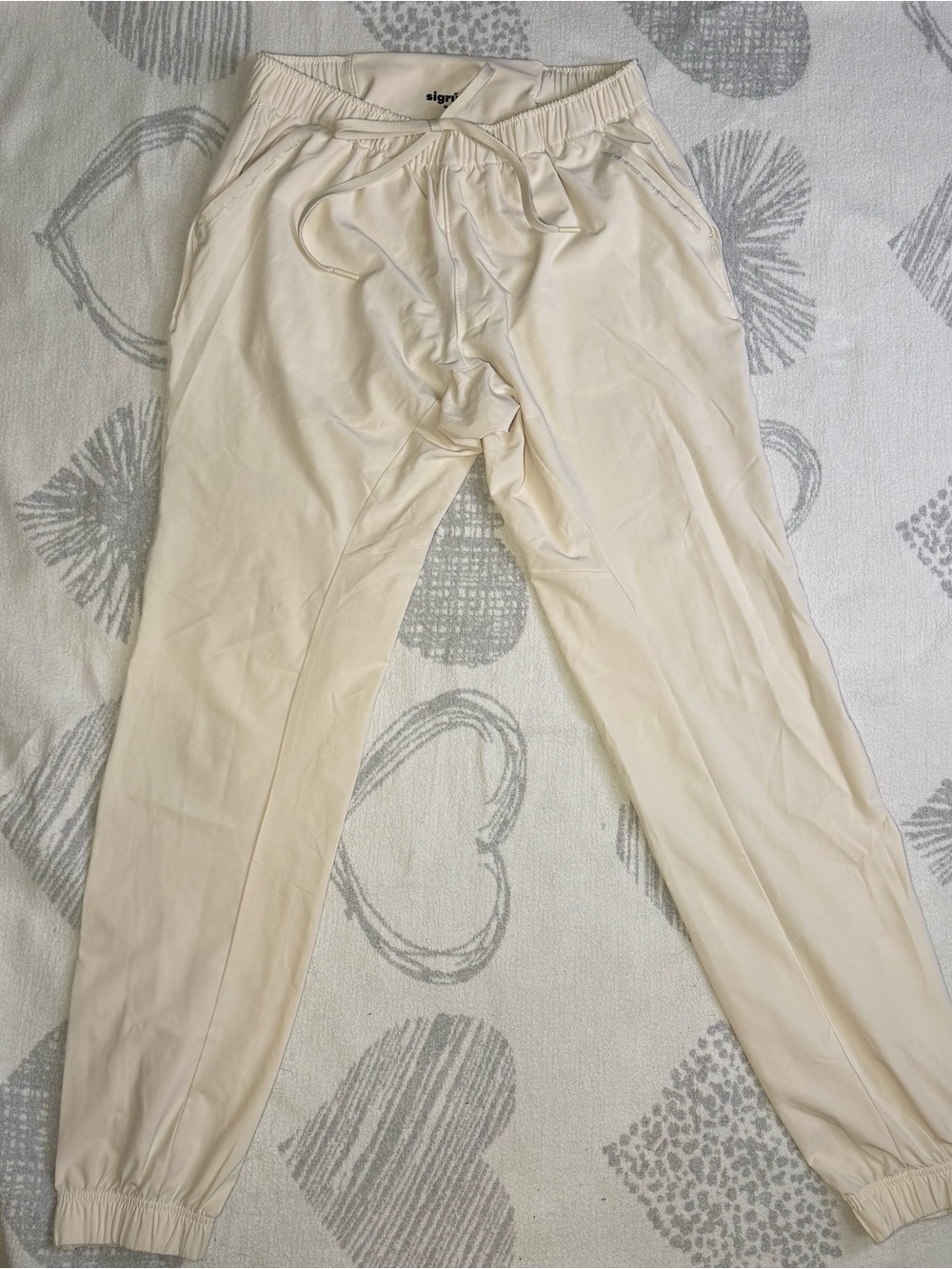 Men's Cream Sigrun Tennis Jogger Pants